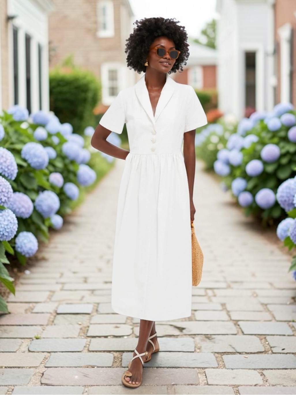 New Tuckernuck Adelaide Dress. White Seersucker. Xs. Nwt